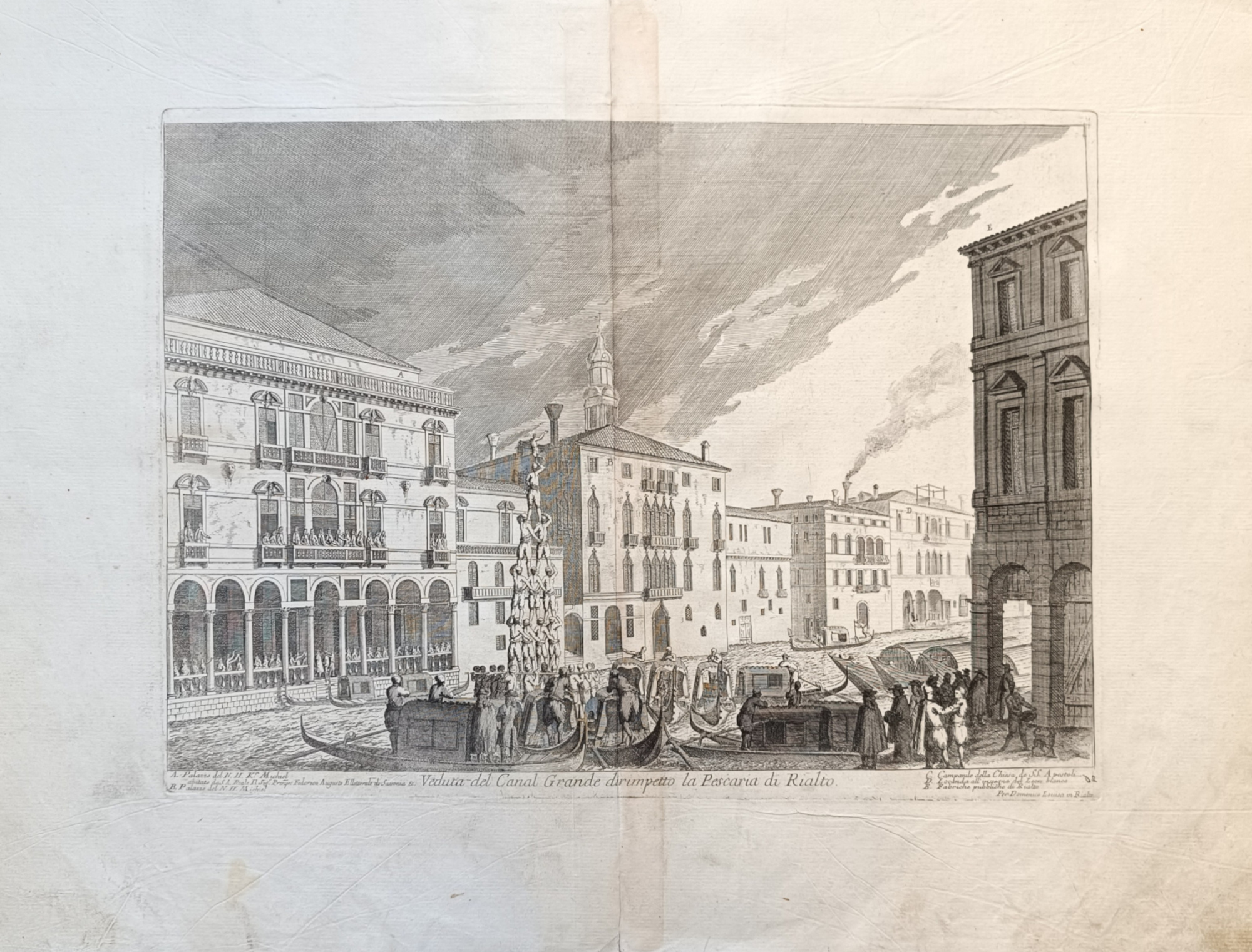 VEDUTA DEL CANAL GRANDE DIRIMPETTO LA PESCARIA DI RIALTO