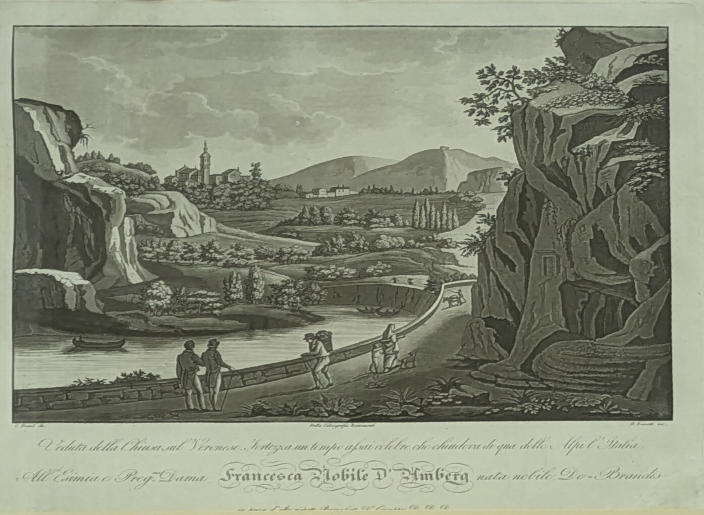 VEDUTA DELLA CHIUSA SUL VERONESE. FORTEZZA UN TEMPO ASSAI CELEBRE …