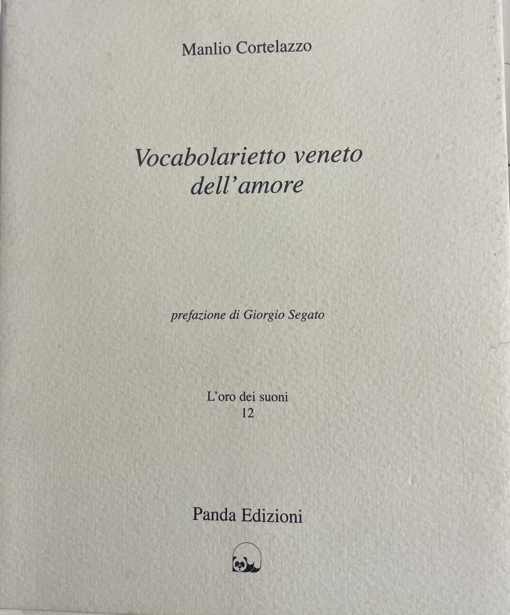 VOCABOLARIETTO VENETO DELL'AMORE