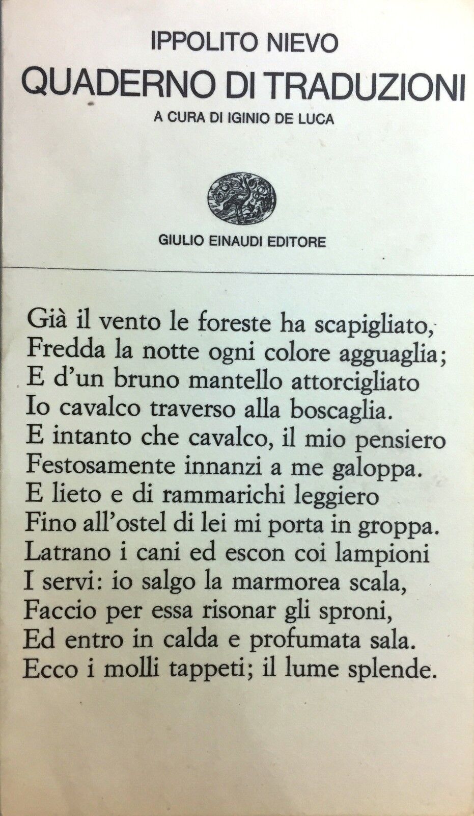 QUADERNO DI TRADUZIONI