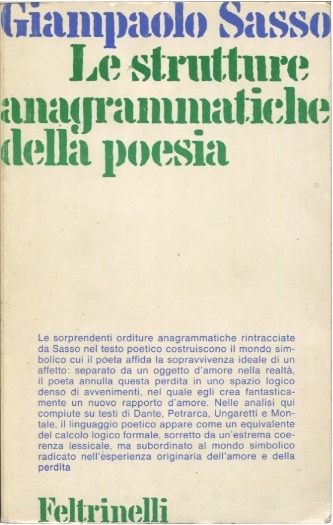 STRUTTURE ANAGRAMMATICHE DELLA POESIA