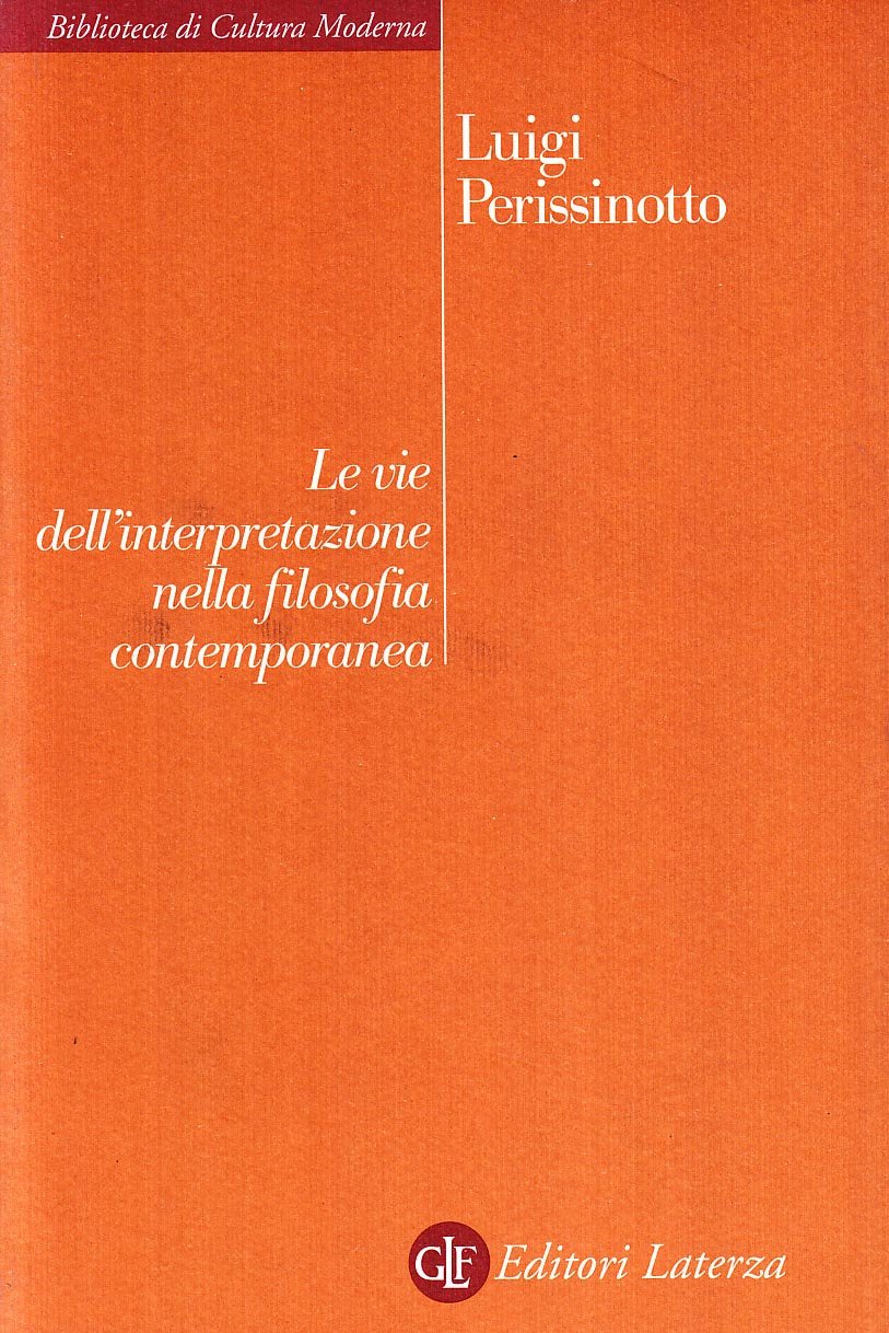 VIE DELL`INTERPRETAZIONE NELLA FILOSOFIA CONT