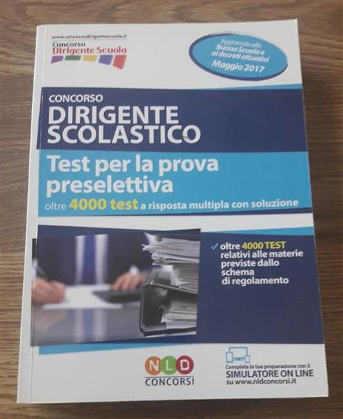 Concorso Dirigente Scolastico.Test Per La Prova Preselettiva