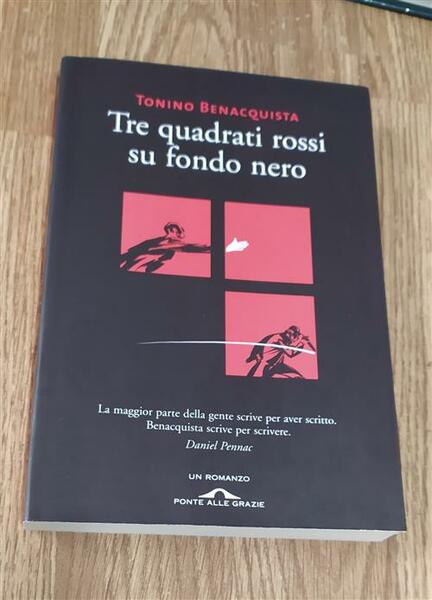 Tre Quadrati Rossi Su Fondo Nero