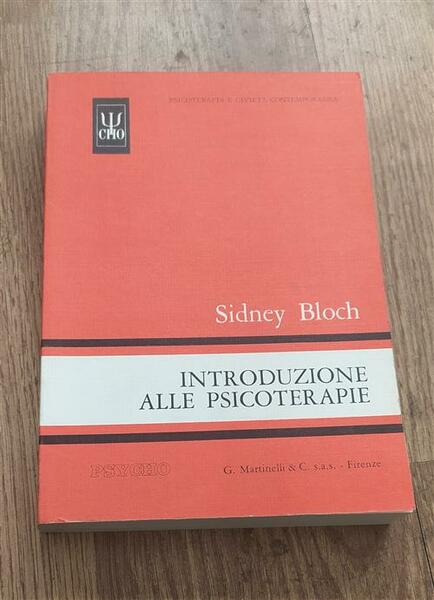 Introduzione Alle Psicoterapie Sidney Bloch Psycho Martinelli 1984