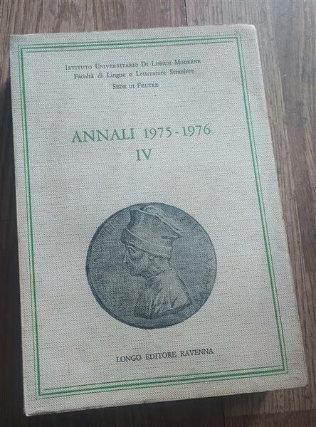 Istituto Universitario Di Lingue Moderne Annali 1975 1976 Iv