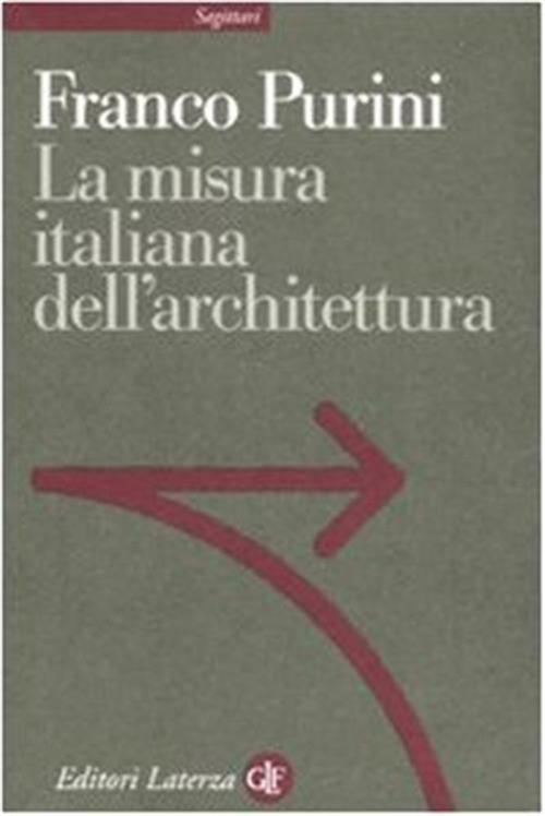 La Misura Italiana Dell'architettura Franco Purini Laterza 2008