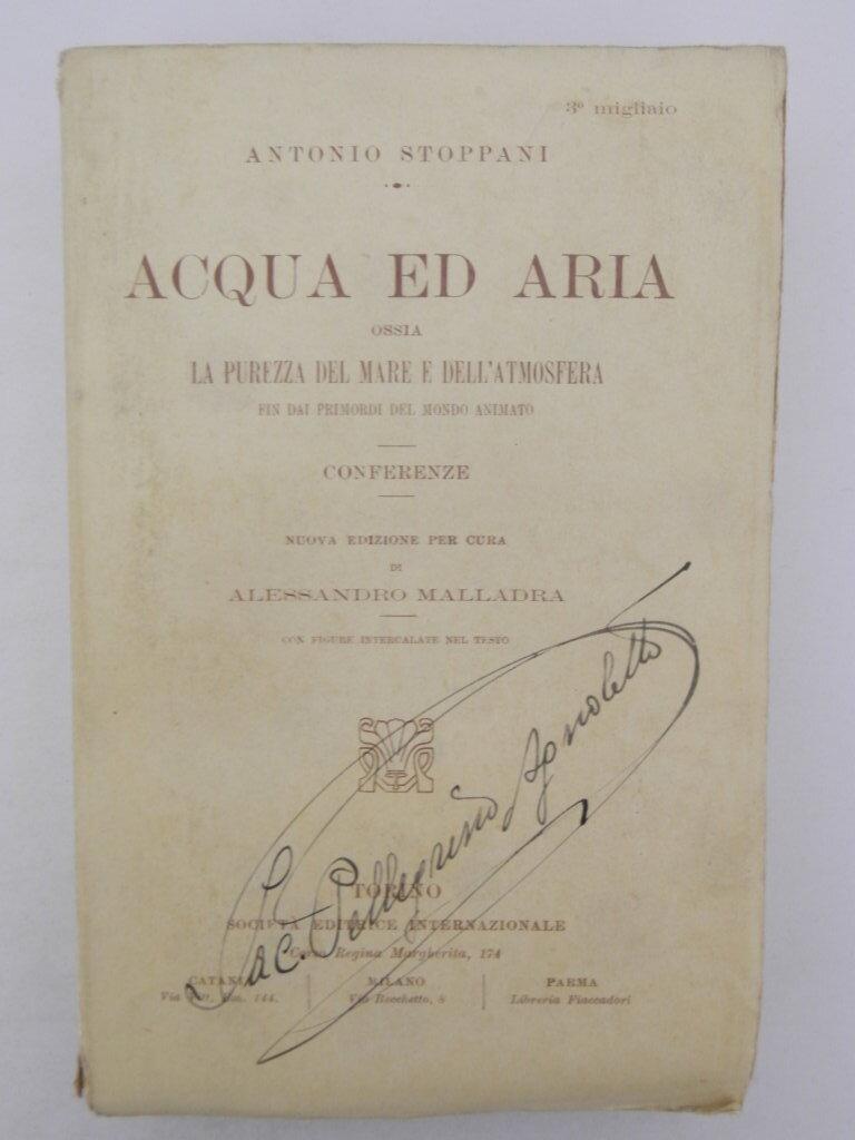 Acqua ed aria, ossia la purezza del mare e dell'atmosfera …