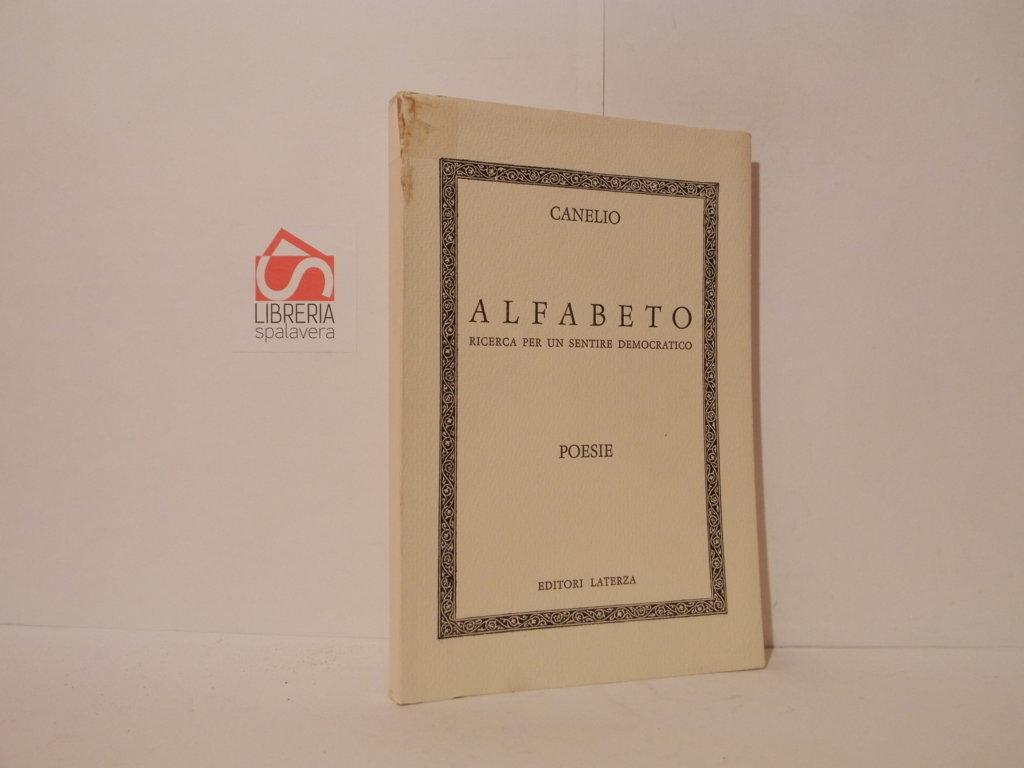 Alfabeto. Ricerca per un sentire democratico. Poesie