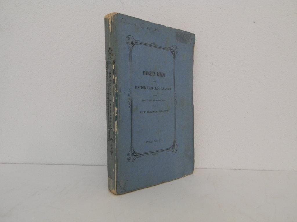 Antichità romane del dottor Leopoldo Krahner recate dalla tedesca nell'italiana …