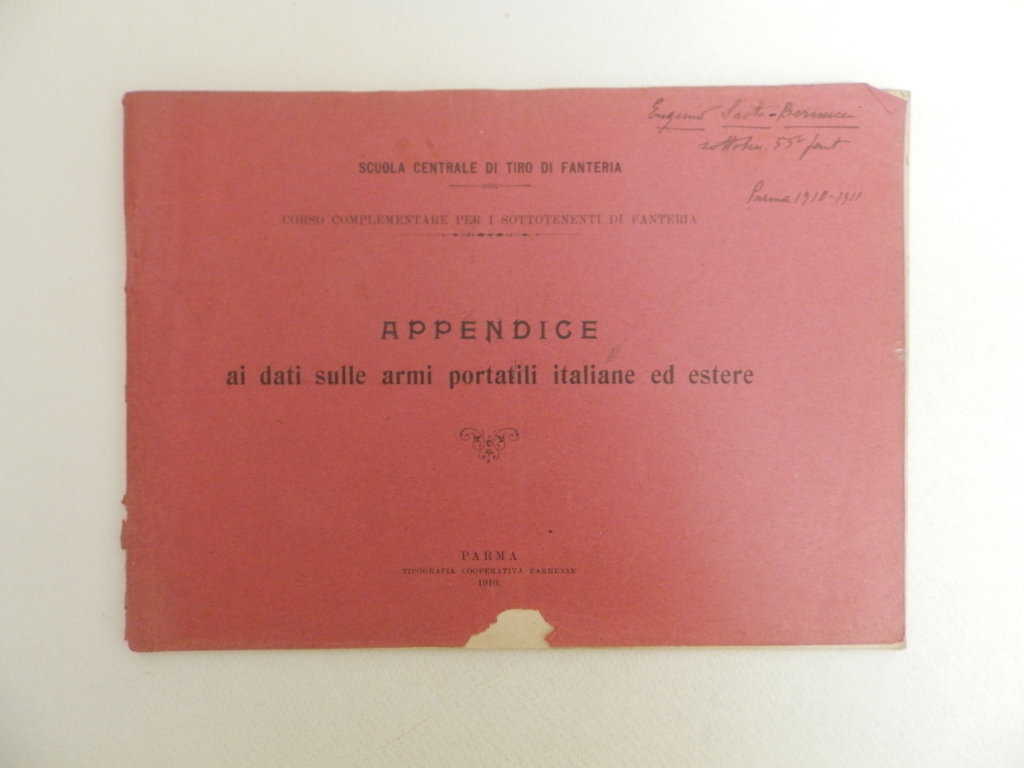 Appendice ai dati sulle armi portatili italiane ed estere