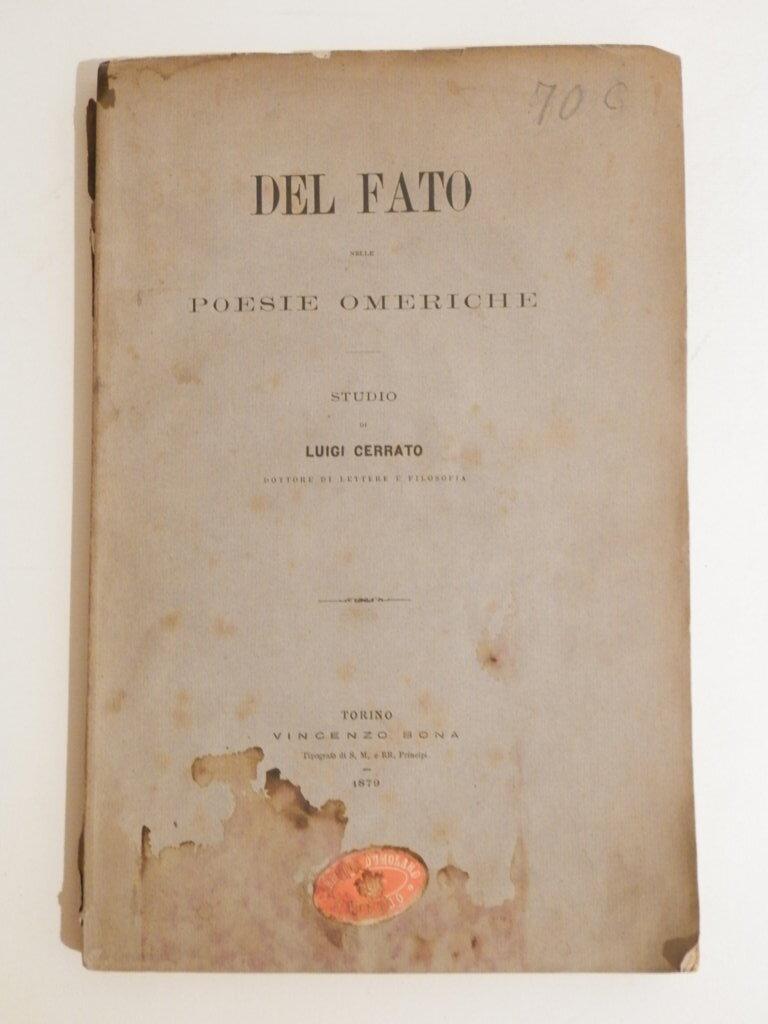 Del fato nelle poesie omeriche