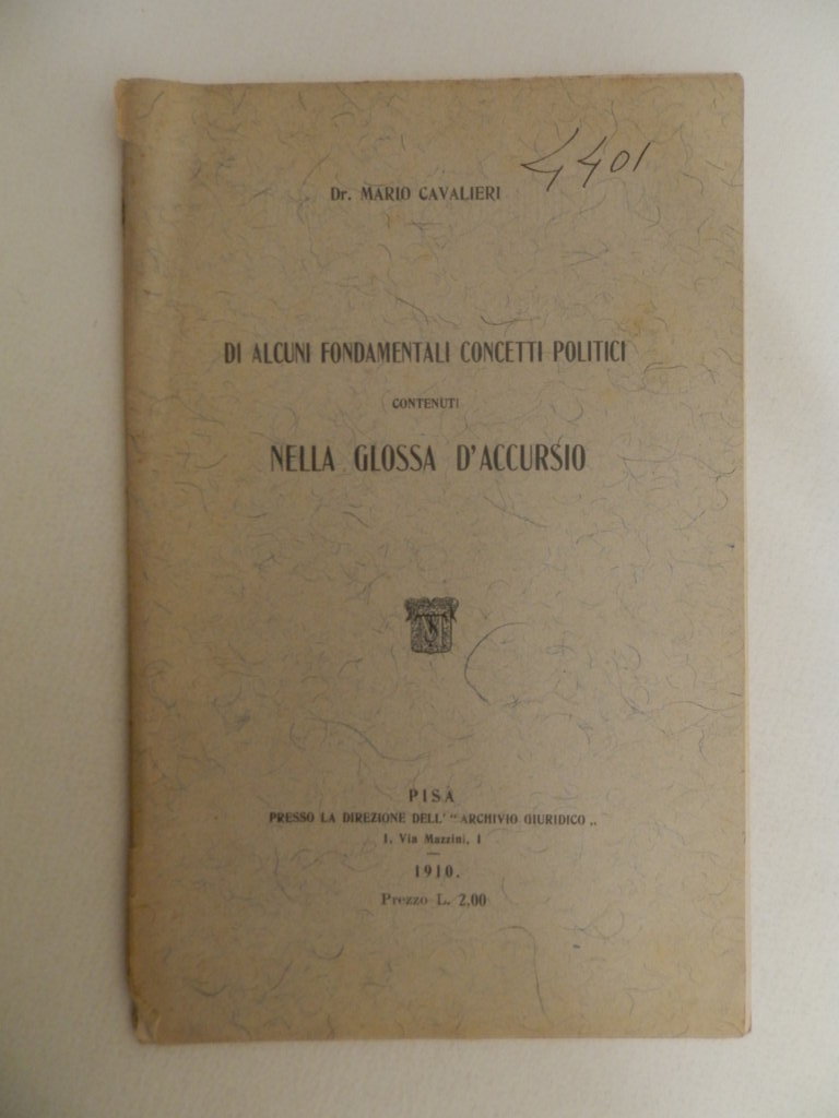 Di alcuni fondamentali concetti politici contenuti nella glossa d'Accursio