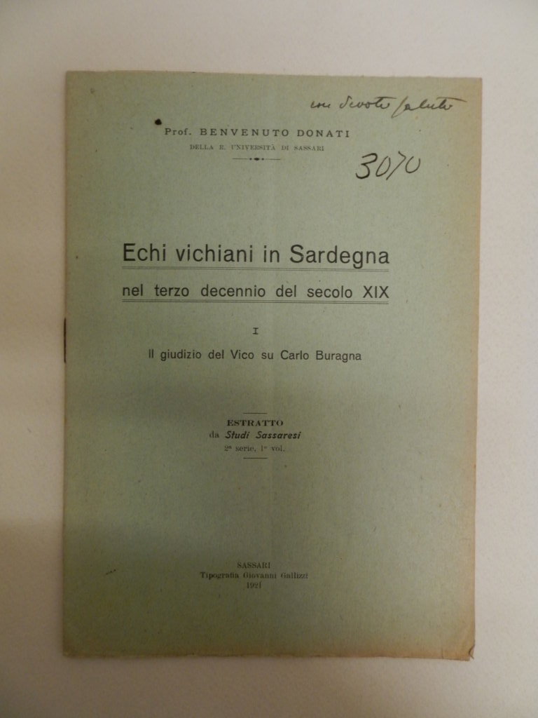 Echi vichiani in Sardegna nel terzo decennio del secolo XIX. …