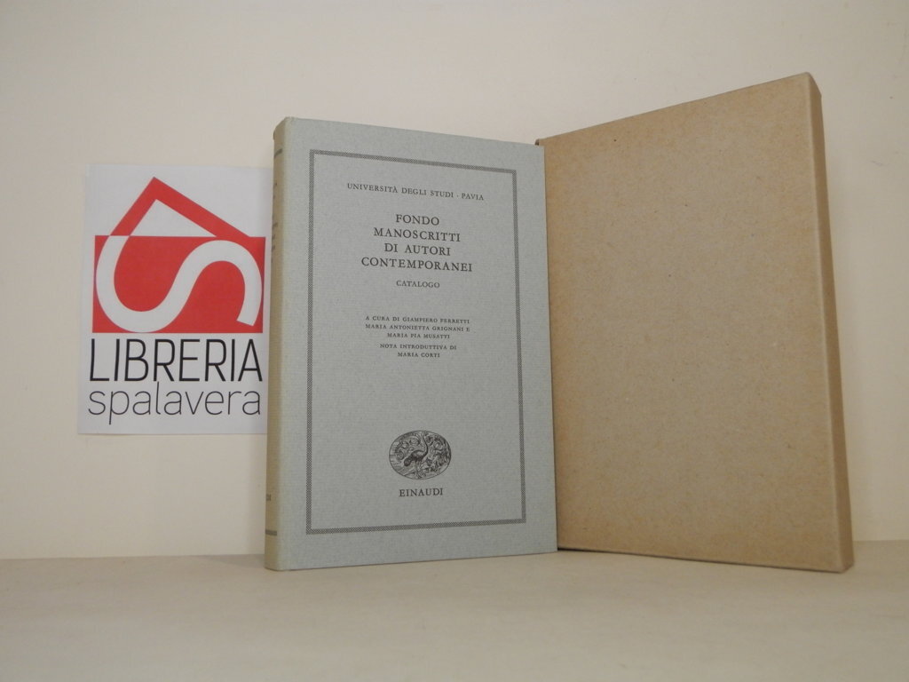 Fondo manoscritti di autori contemporanei - Catalogo
