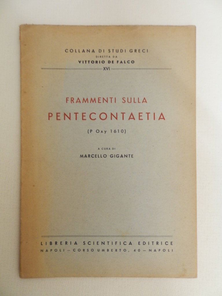 Frammenti sulla Pentecontaetia (P Oxy 1610)