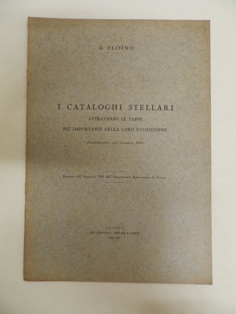 I cataloghi stellari attraverso le tappe più importanti della loro …
