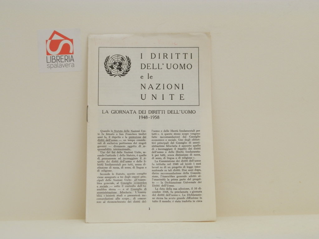 I diritti dell'uomo e le Nazioni Unite. La giornata dei …