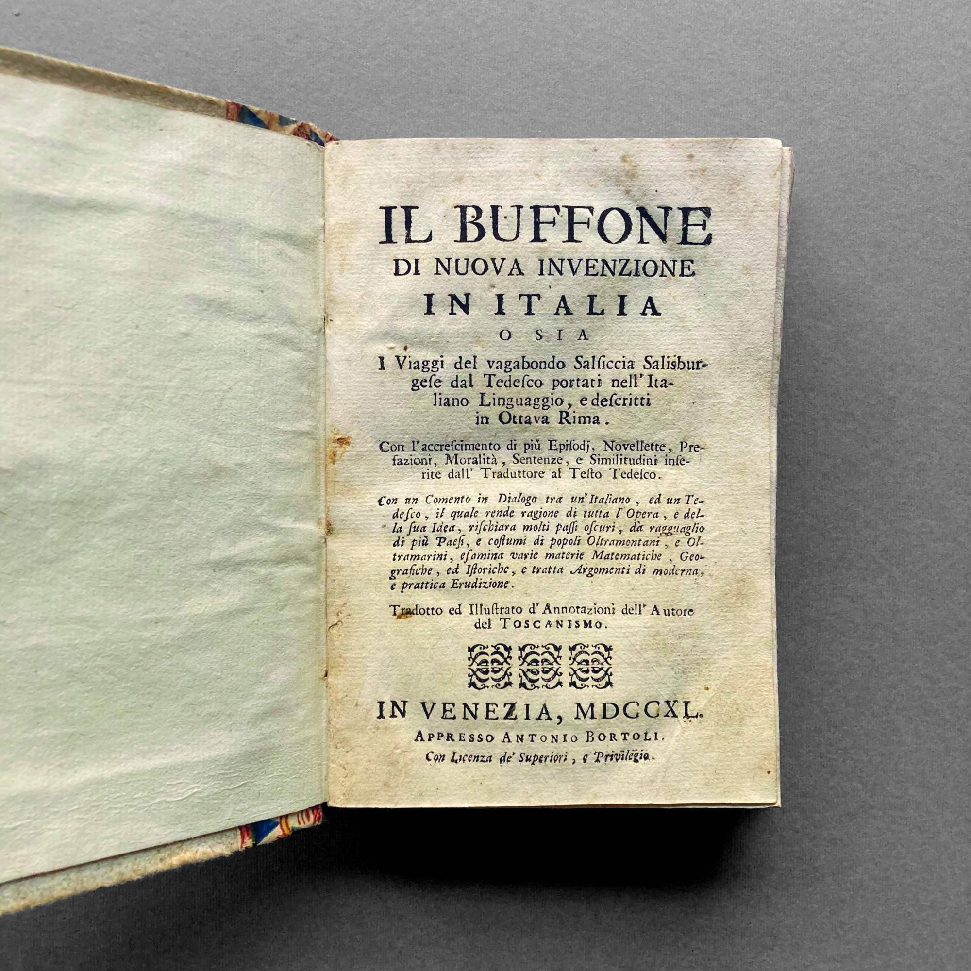 Il buffone di nuova invenzione in Italia o sia I …