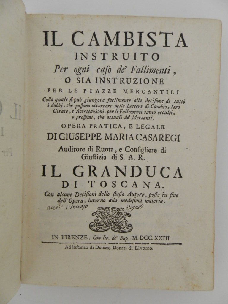 Il cambista instruito per ogni caso de' fallimenti o sia …