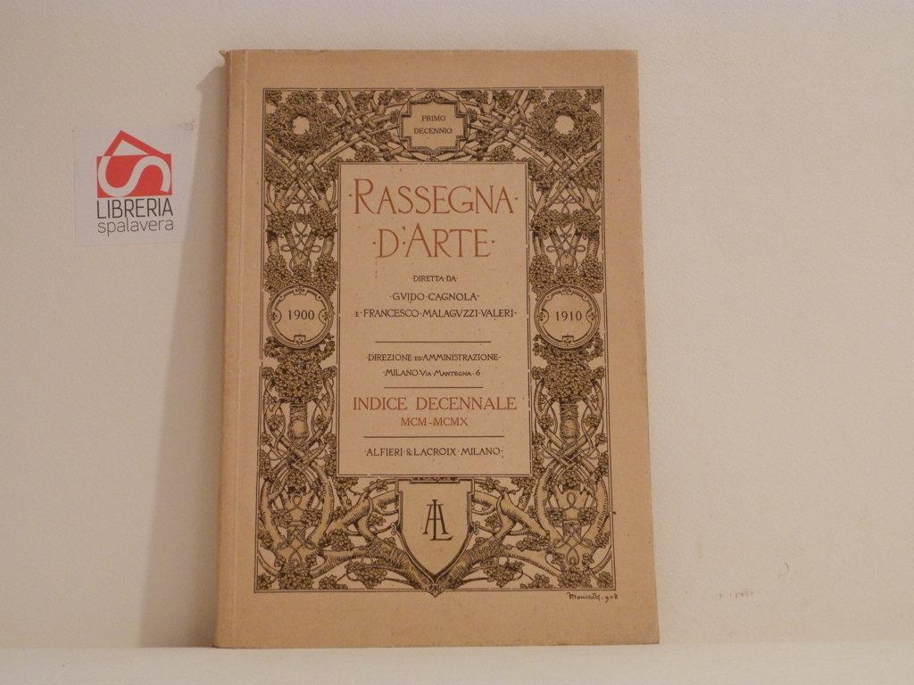 Il primo decennio della Rassegna d'arte : 1901-1910 : indice …