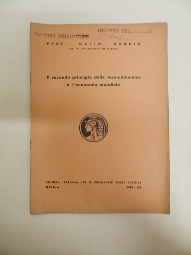 Il secondo principio della termodinamica e l'economia mondiale