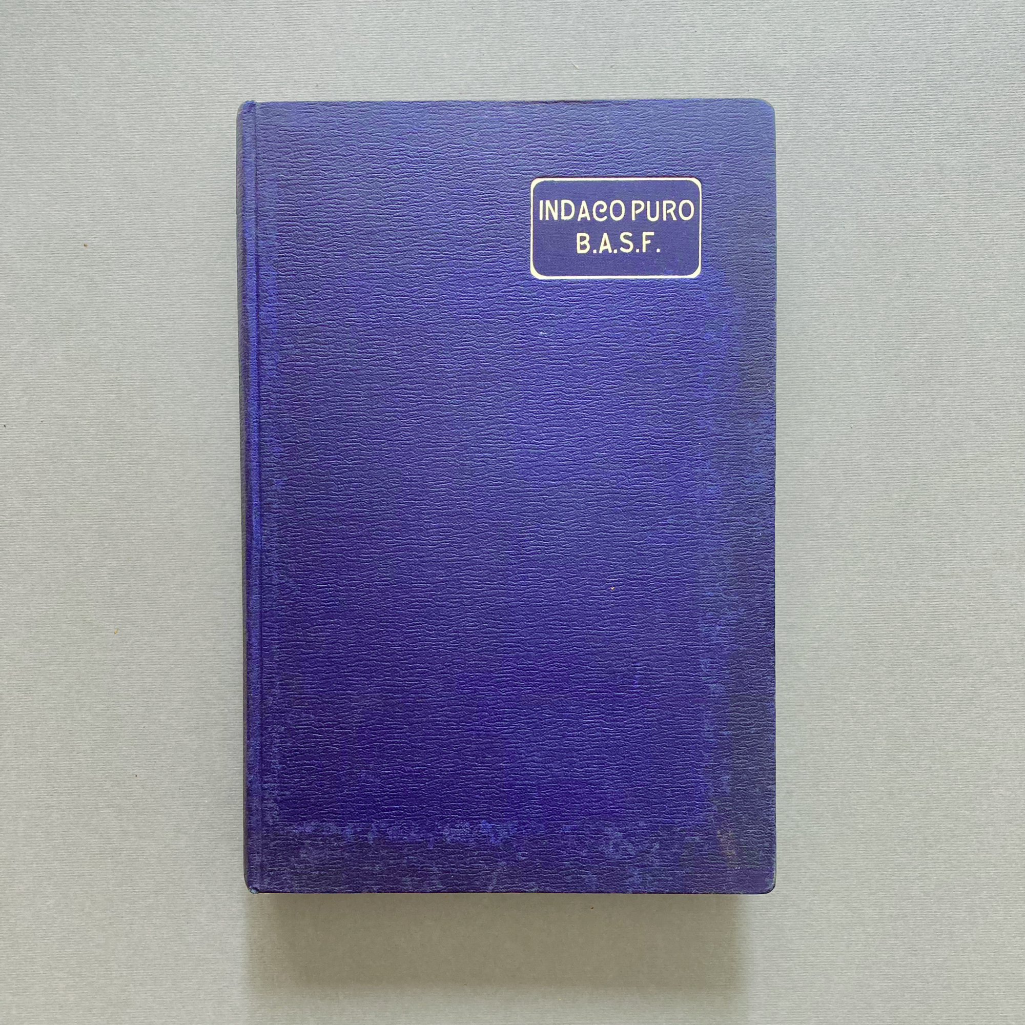 Indaco puro. B.A.S.F. Badische Anilin- &amp; Soda-Fabrik Ludwigshafen Reno.