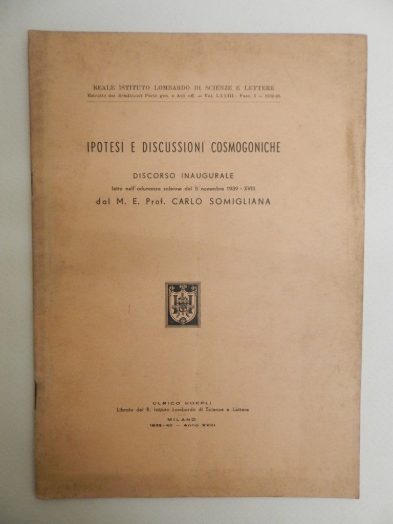 Ipotesi e discussioni cosmogoniche