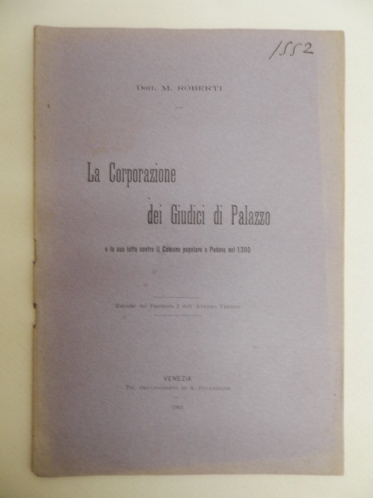 La corporazione dei Giudici di Palazzo e la sua lotta …