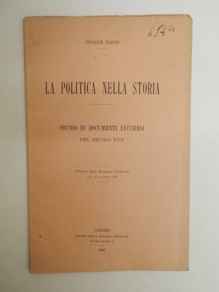 La politica nella storia. Studio di documenti lucchesi del secolo …