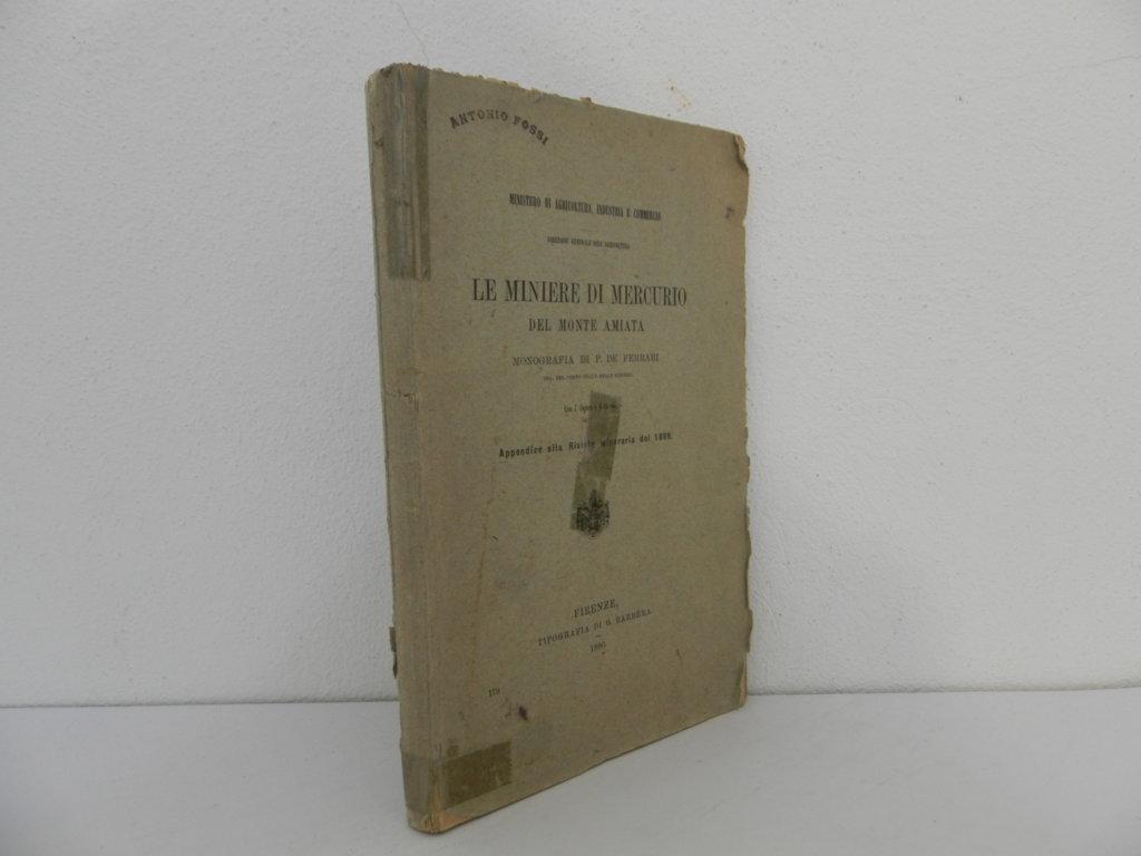 Le miniere di mercurio del monte Amiata. Appendice alla rivista …