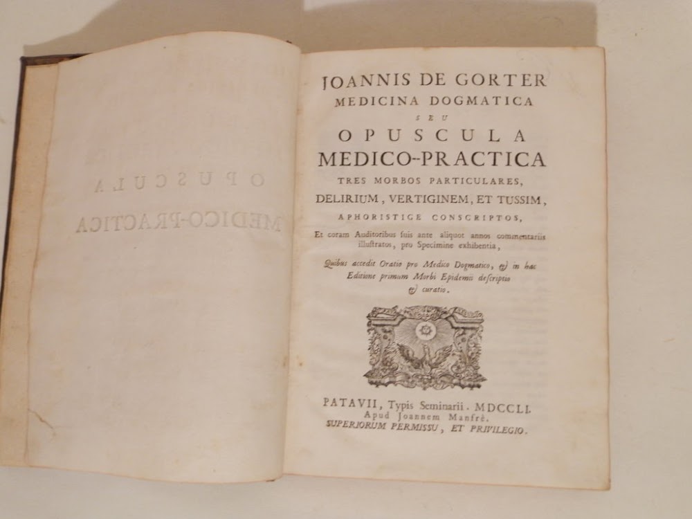 Medicina dogmatica seu Opuscula medico-practica tres morbos particulares, delirium, vertiginem, …