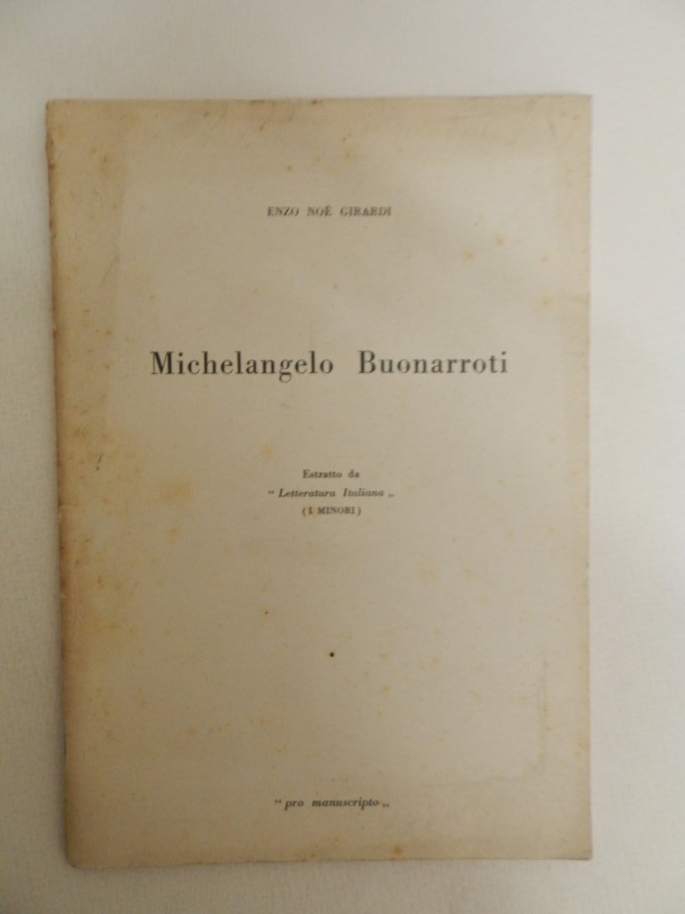 Michelangelo Buonarroti. Estratto