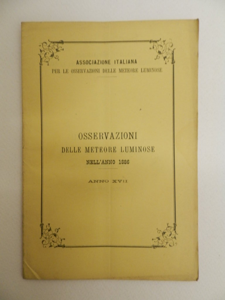 Osservazioni delle meteore luminose nell'anno 1886. Anno XVII