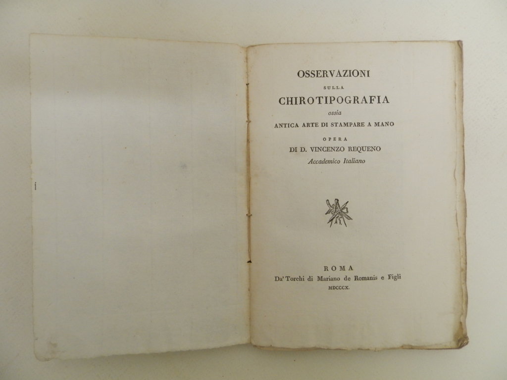Osservazioni sulla chirotipografia ossia antica arte di stampare a mano
