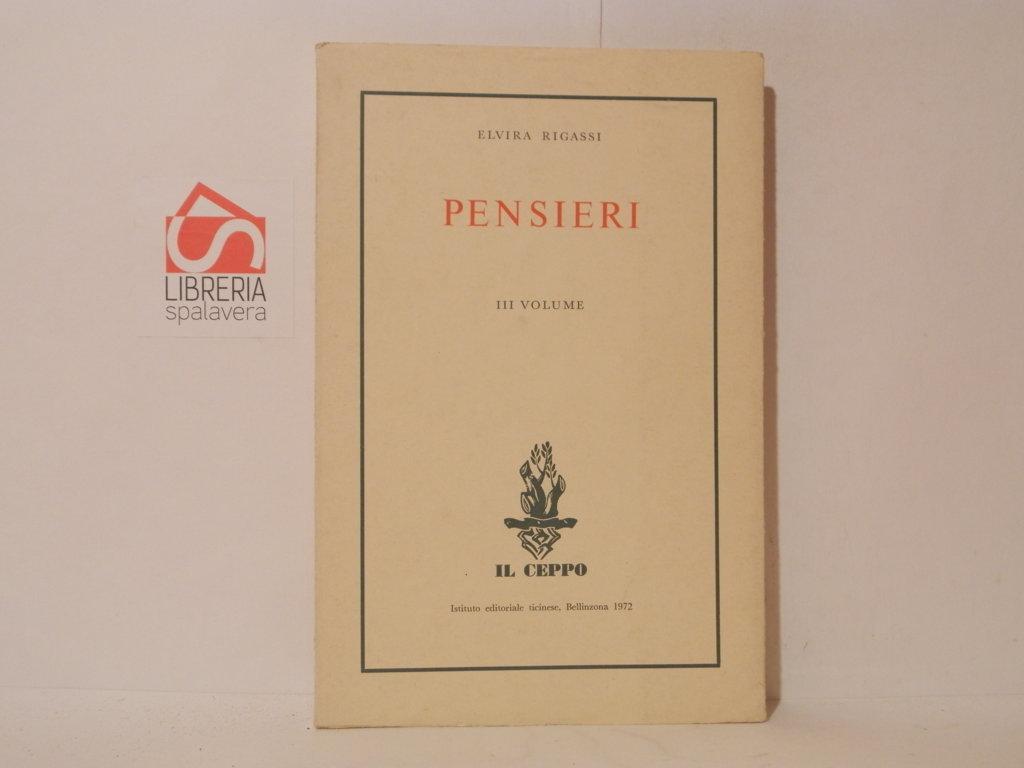 Pensieri. III volume