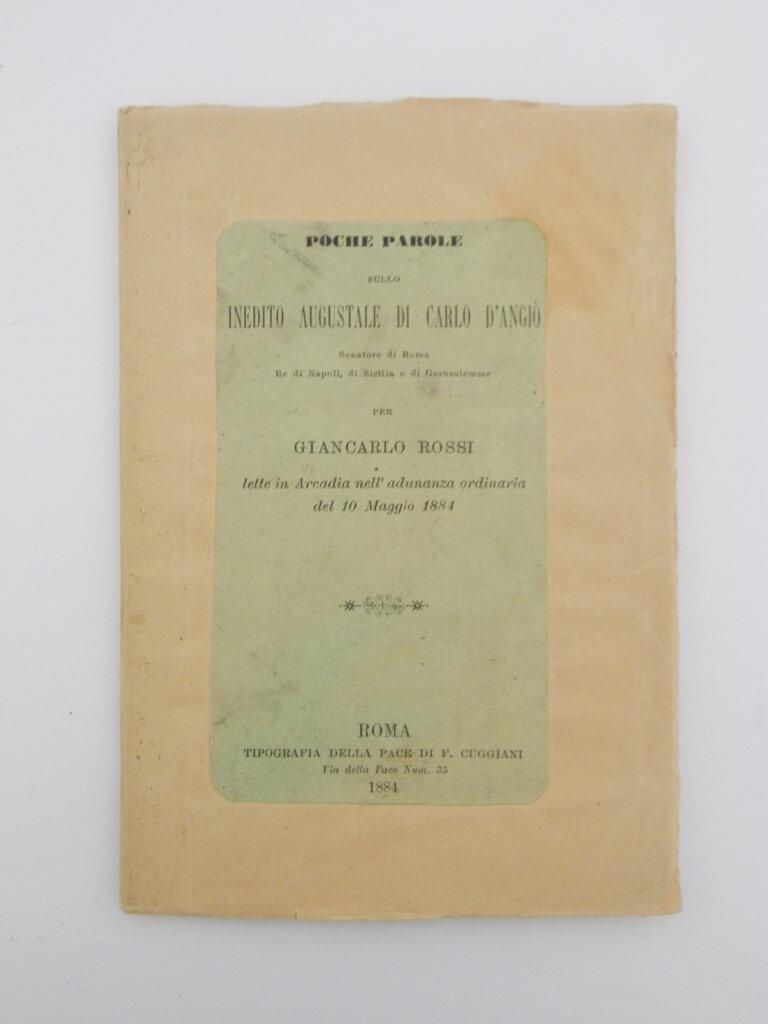 Poche parole sullo inedito augustale di Carlo D'Angiò per Giancarlo …