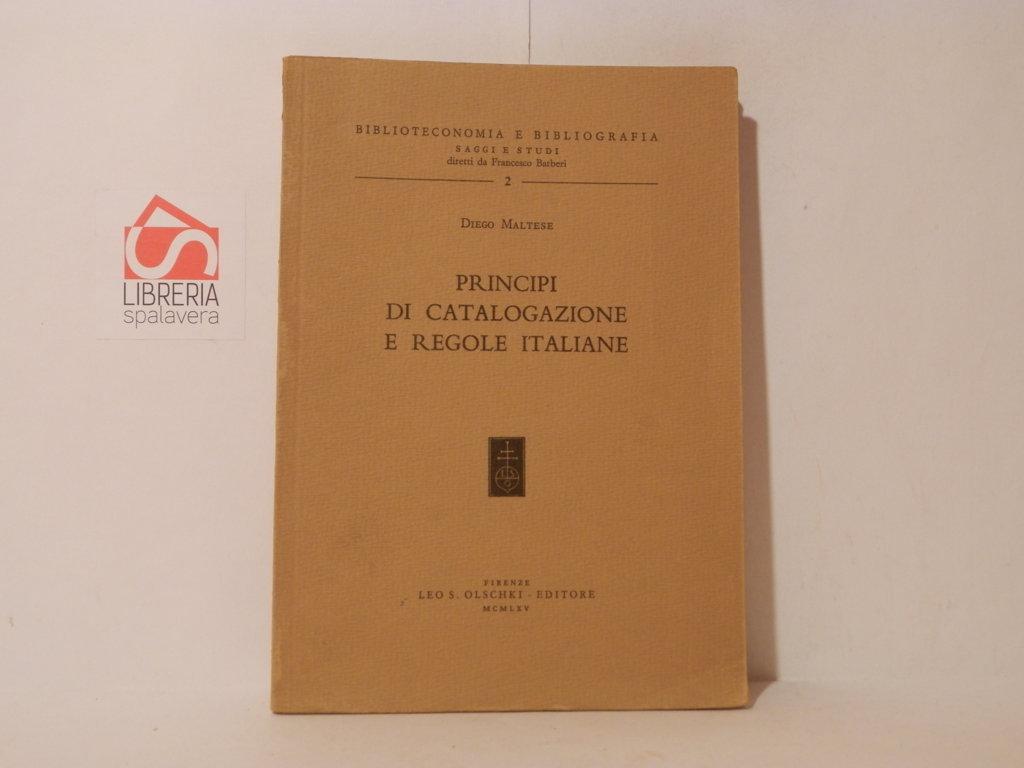Principi di catalogazione e regole italiane