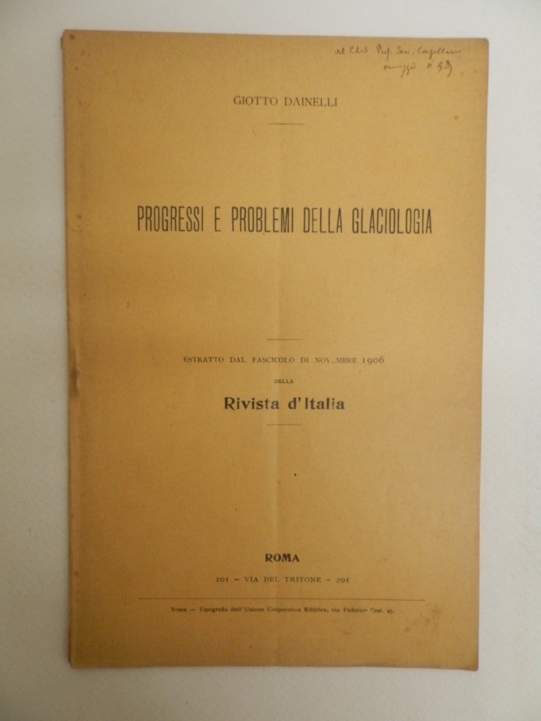 Progressi e problemi della glaciologia