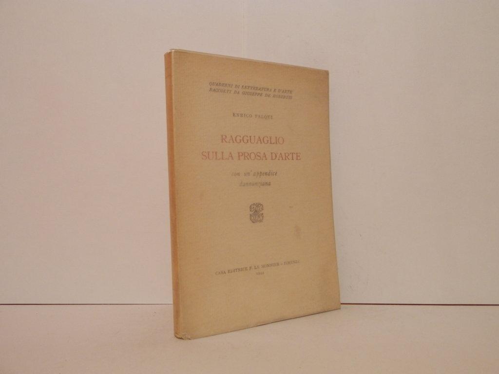 Ragguaglio sulla prosa d'arte : con un'appendice dannunziana