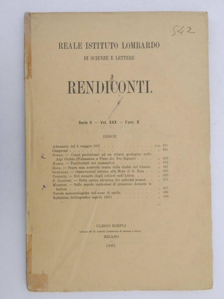 Reale Istituto Lombardi di Scienze e lettere. Rendiconti. Serie II, …