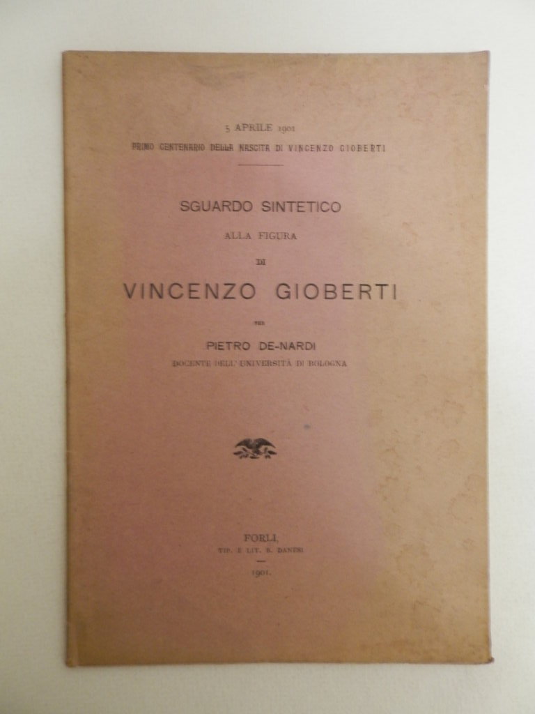 Sguardo sintetico alla figura di Vincenzo GIoberti