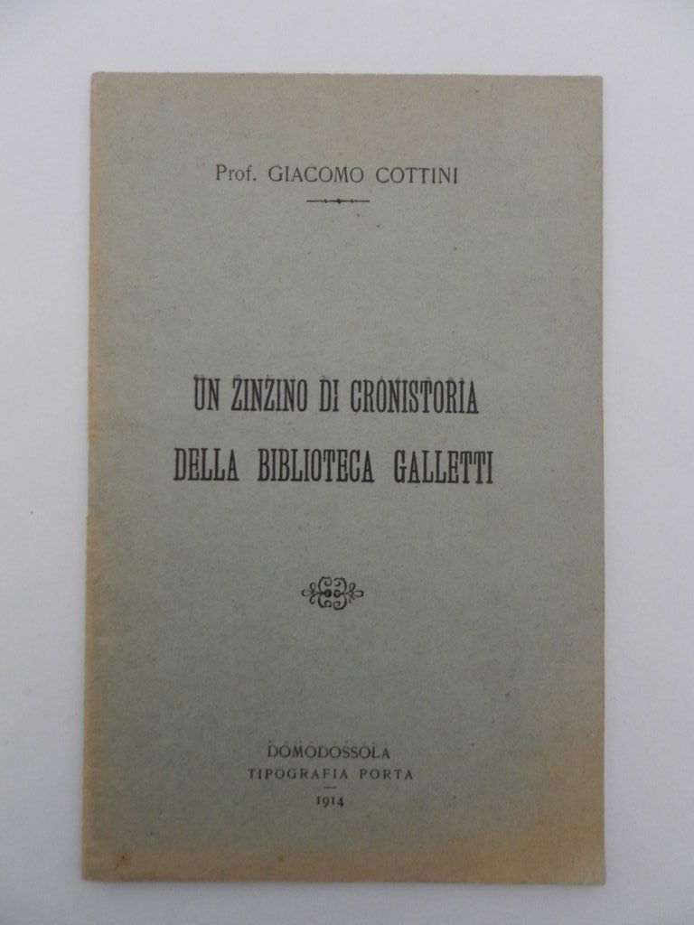 Un zinzino di cronistoria della biblioteca Galletti