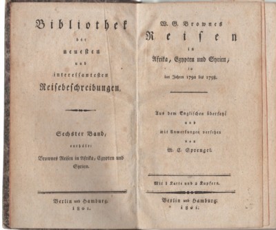 Reisen in Afrika, Egypten und Syrien in den Jahren 1792 …