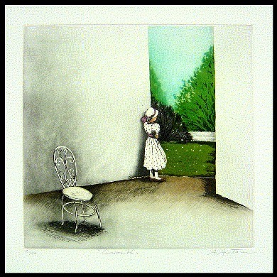 Curiosité. Farbradierung auf Bütten. Signiert, num. und bezeichnet.