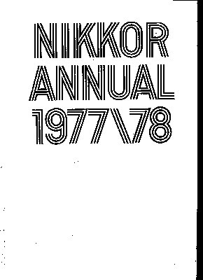 Nikkor Annual 1977/78.