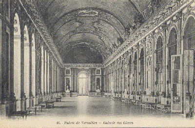 Paris, (s/w): Palais de Versailles - Galerie des Glaces.