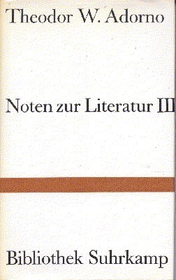 Noten zur Literatur III.