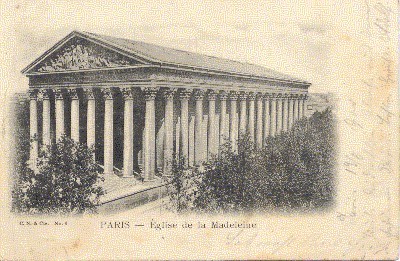 Paris, (s/w): Église de la Madeleine.