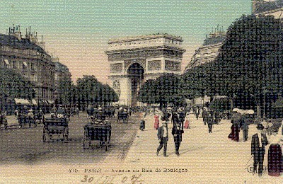 Paris, (kol.): Avenue du Bois de Boulogne.
